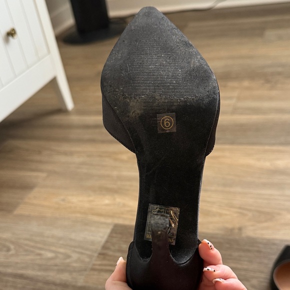 Vici Chic Black Heels with Rhinestone Embellishment - Picture 7 of 8